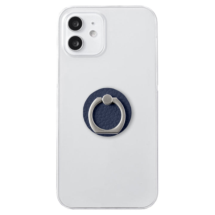 Clear case genuine leather 32 colors Italian shrink leather with smartphone ring back case AQUOS series