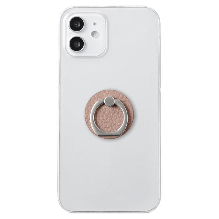 Clear case genuine leather 32 colors Italian shrink leather with smartphone ring back case AQUOS series