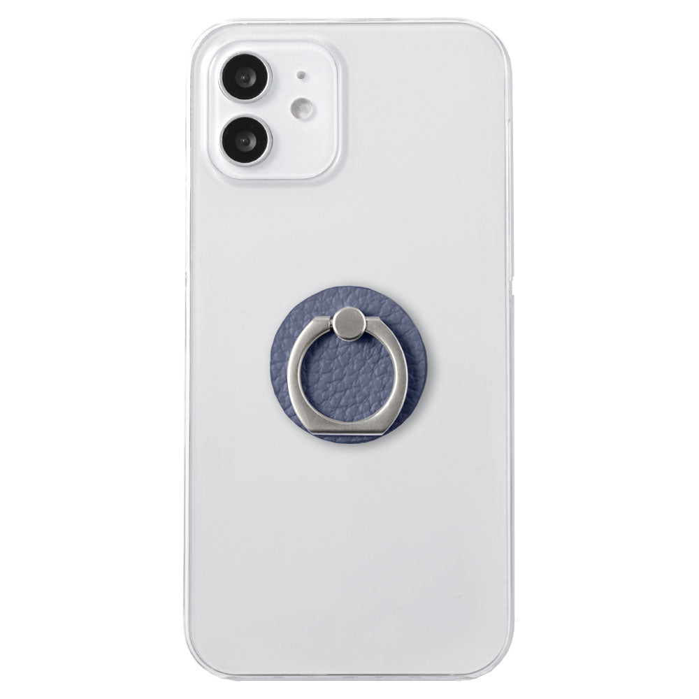 Clear case genuine leather 32 colors Italian shrink leather with smartphone ring back case AQUOS series