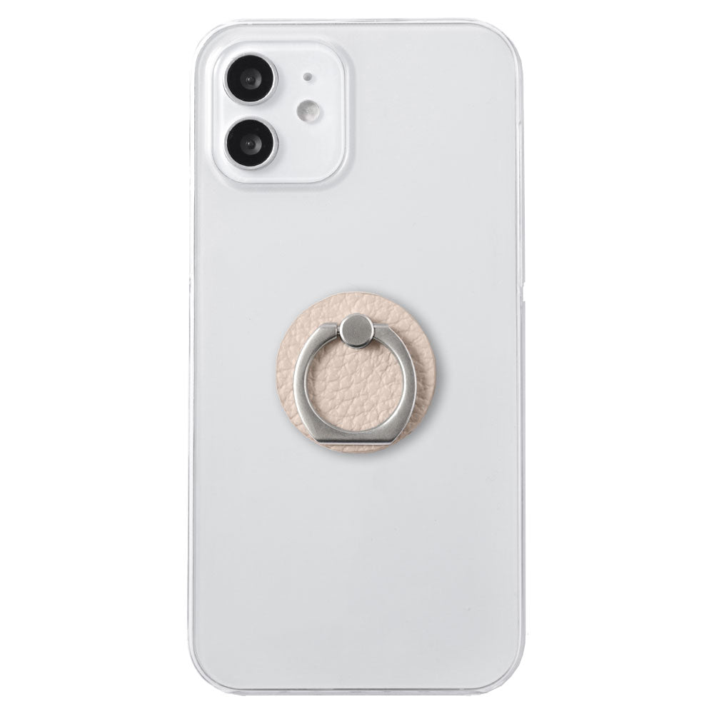 Clear case genuine leather 32 colors Italian shrink leather with smartphone ring back case AQUOS series