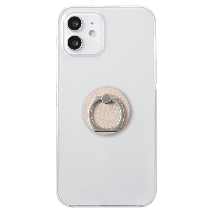 Clear case genuine leather 32 colors Italian shrink leather with smartphone ring back case AQUOS series