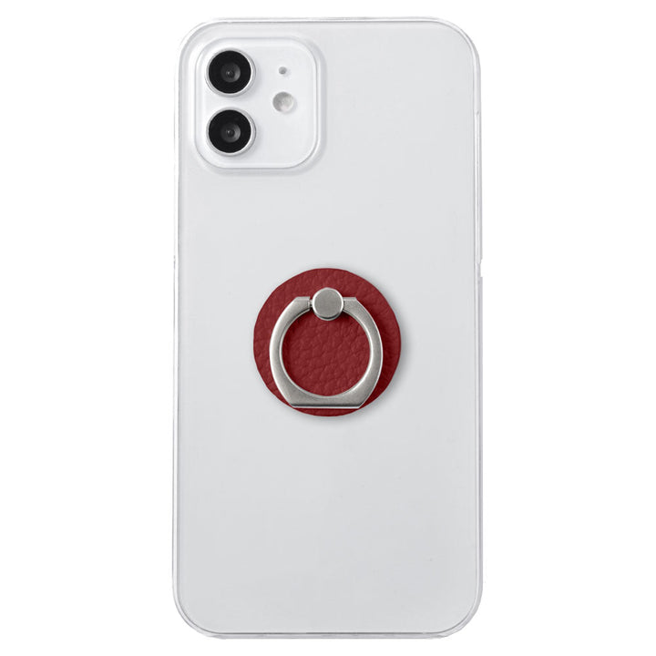 Clear case genuine leather 32 colors Italian shrink leather with smartphone ring back case AQUOS series