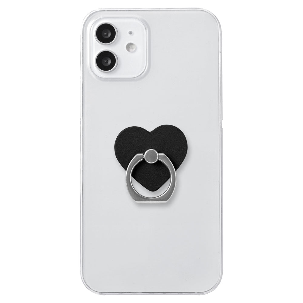 Clear Case Genuine Leather Tochigi Leather Selectable Design Smartphone Ring Attached Back Case