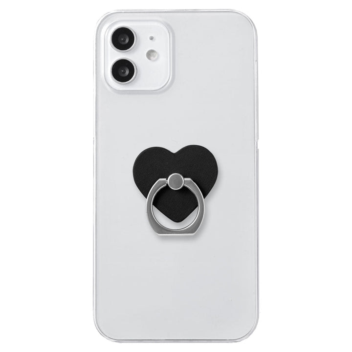 Clear Case Genuine Leather Tochigi Leather Selectable Design Smartphone Ring Attached Back Case
