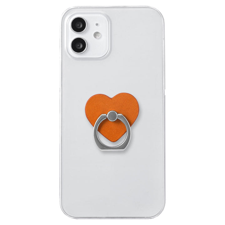 Clear Case Genuine Leather Tochigi Leather Selectable Design Smartphone Ring Attached Back Case