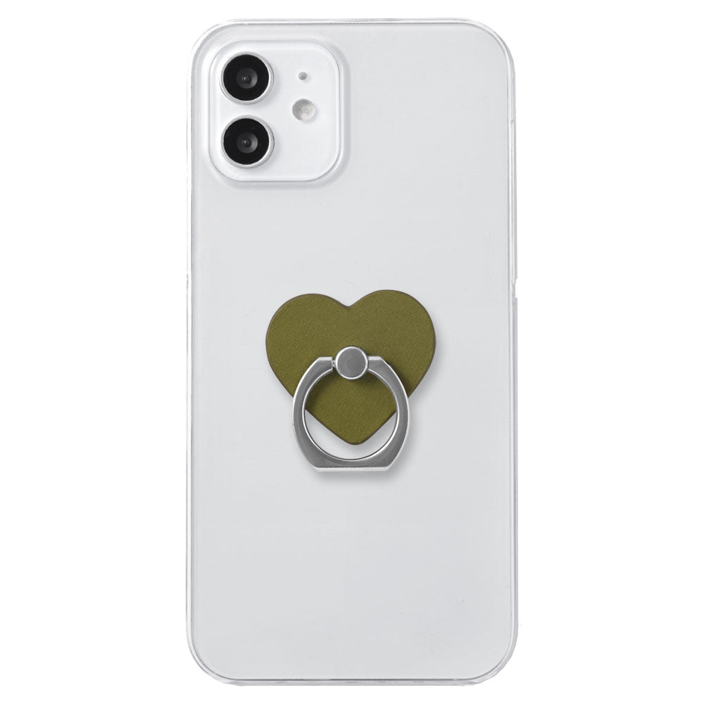 Clear Case Genuine Leather Tochigi Leather Selectable Design Smartphone Ring Attached Back Case