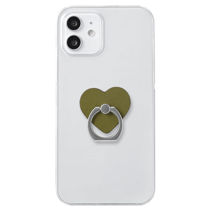 Clear Case Genuine Leather Tochigi Leather Selectable Design Smartphone Ring Attached Back Case