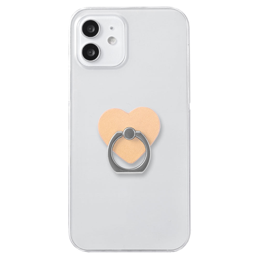 Clear Case Genuine Leather Tochigi Leather Selectable Design Smartphone Ring Attached Back Case