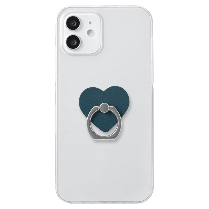 Clear Case Genuine Leather Tochigi Leather Selectable Design Smartphone Ring Attached Back Case