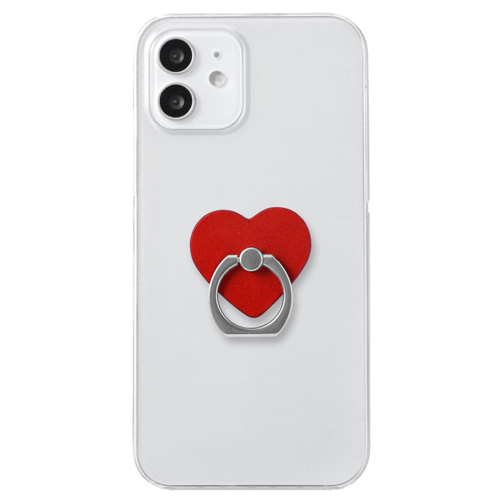 Clear Case Genuine Leather Tochigi Leather Selectable Design Smartphone Ring Attached Back Case