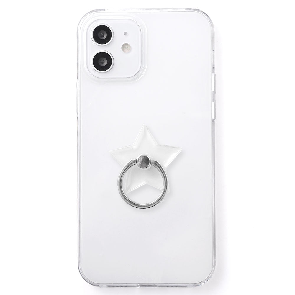 クリアケース スマホリング付き 背面ケース