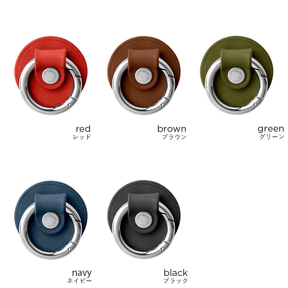 Clear case genuine leather Tochigi leather with smartphone ring & shoulder strap back case Xperia series