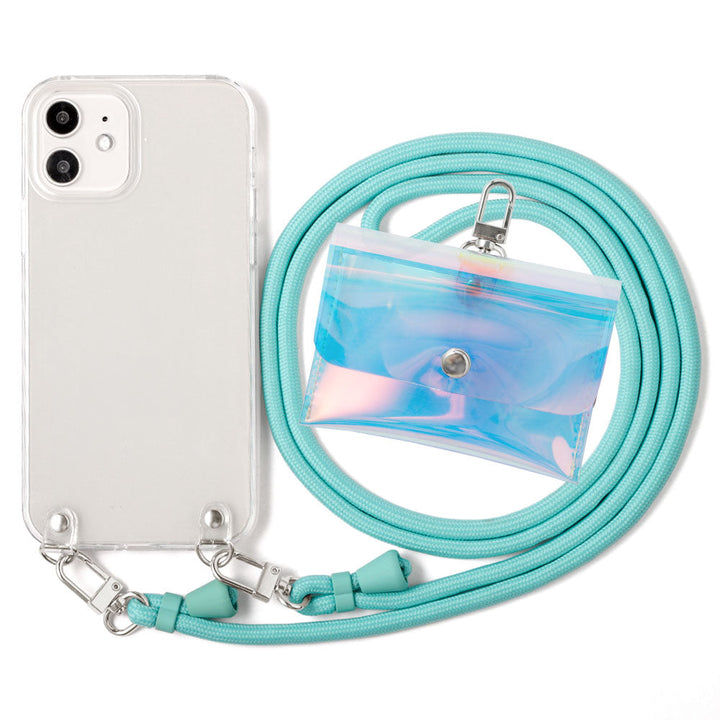 Clear case with shoulder strap & mini clear pouch, back case for Galaxy series