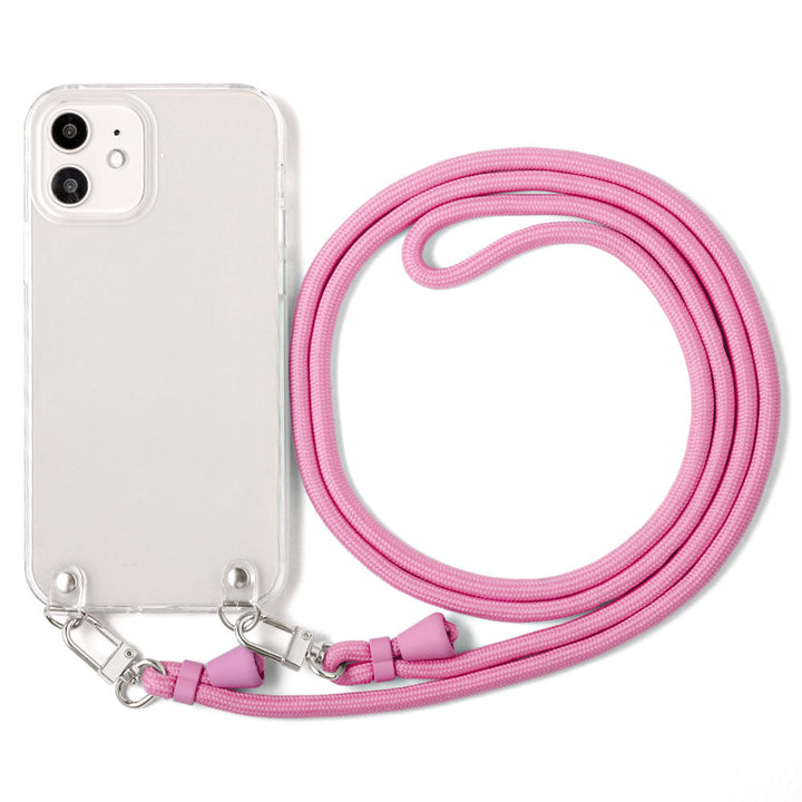 Clear case with shoulder strap, basic, back case for B iPhone series
