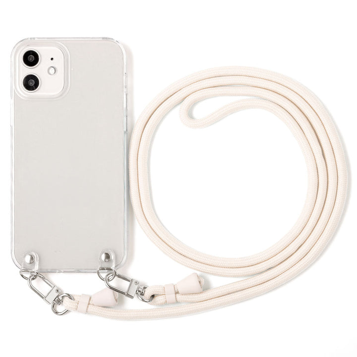 Clear case with shoulder strap, basic, back case for B iPhone series