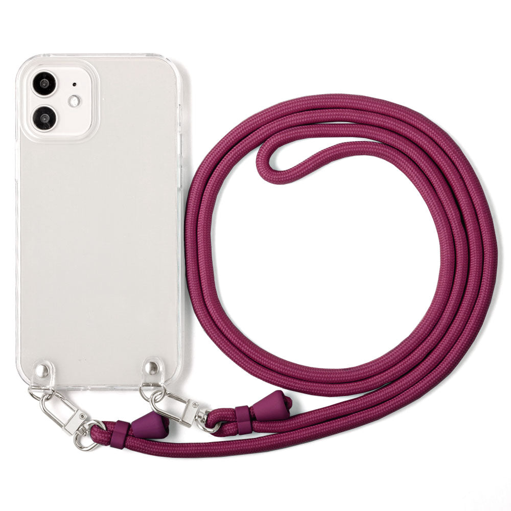 Clear case with shoulder strap, basic, back case for B iPhone series