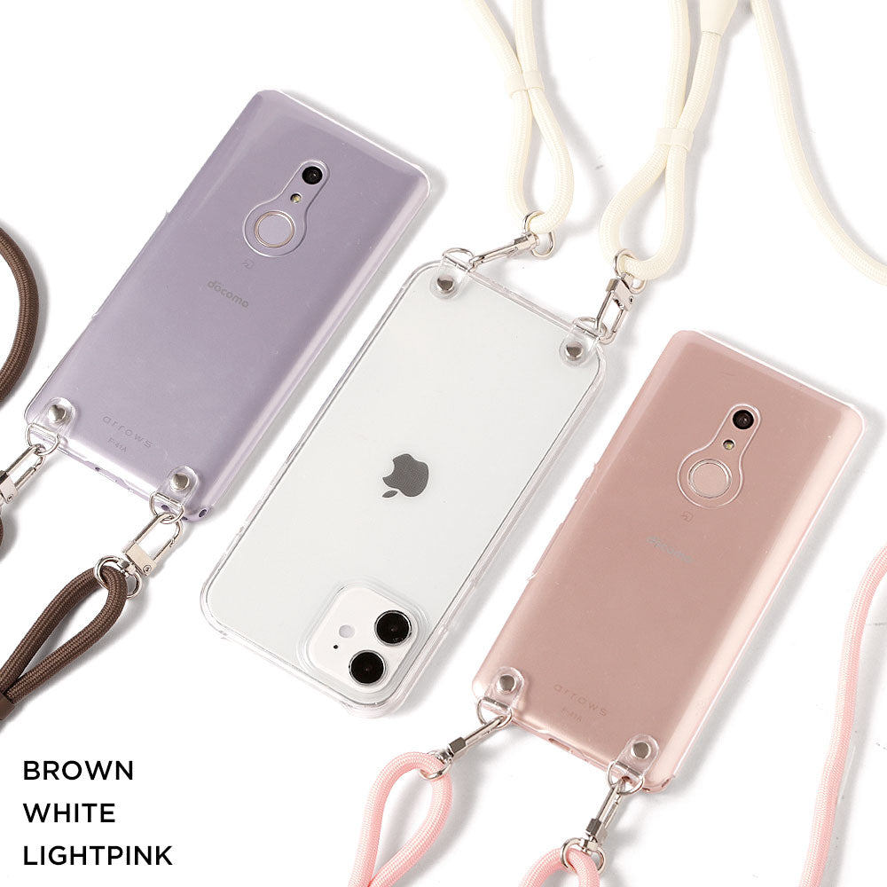 Clear case with shoulder strap, basic, back case for B iPhone series