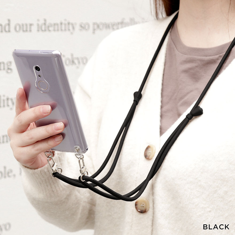 クリアケース ショルダーストラップ付き ベーシック 背面ケース B Xperiaシリーズ