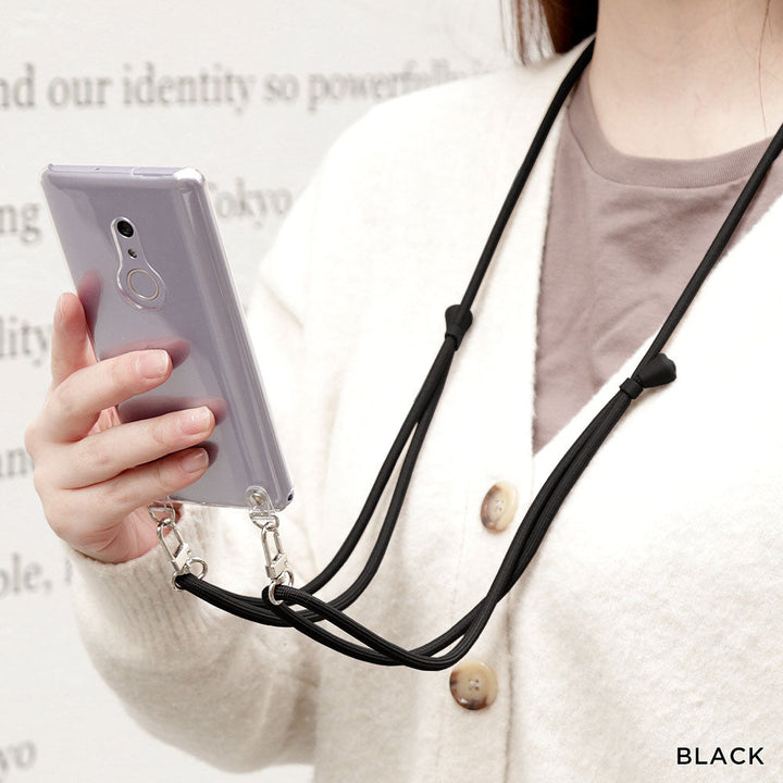 Clear case with shoulder strap, basic, back case for B iPhone series