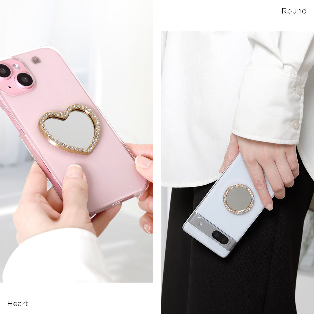 Clear case with mirror and stones, back case for iPhone series
