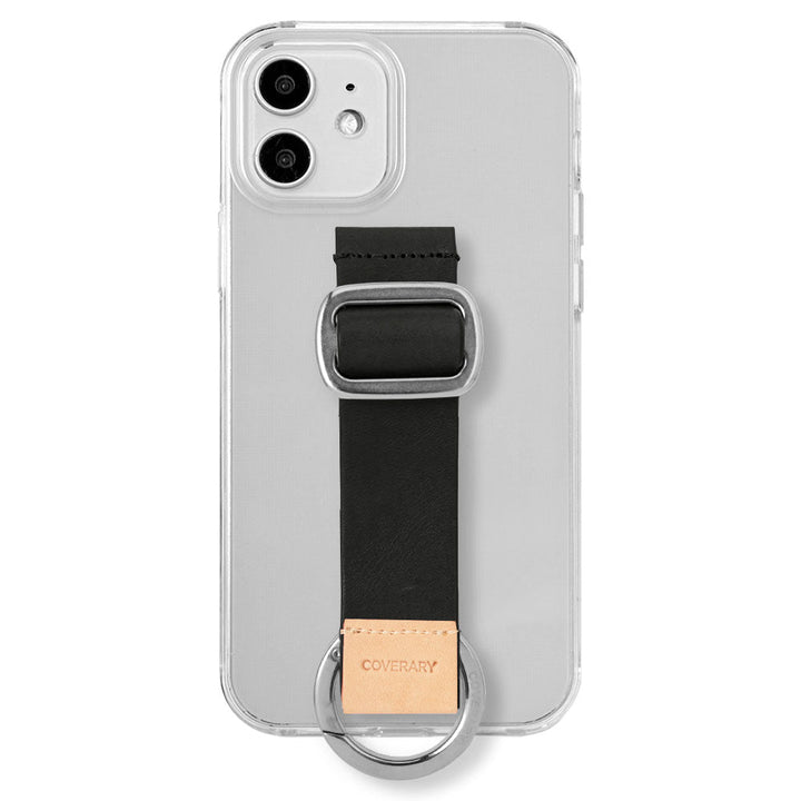 Clear case genuine leather Tochigi leather with buckle belt back case Google Pixel series (adhesive type)
