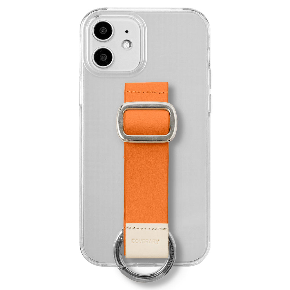 Clear case genuine leather Tochigi leather with buckle belt back case Google Pixel series (adhesive type)