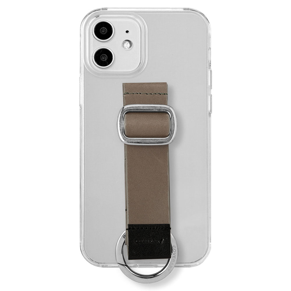 Clear case genuine leather Tochigi leather with buckle belt back case Google Pixel series (adhesive type)