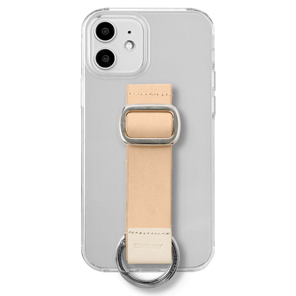 Clear case genuine leather Tochigi leather with buckle belt back case Google Pixel series (adhesive type)