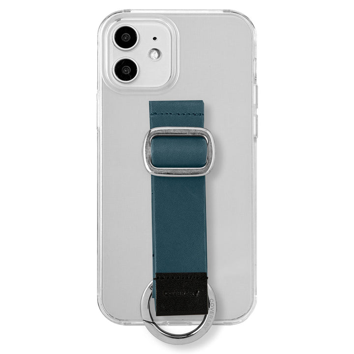 Clear case genuine leather Tochigi leather with buckle belt back case (adhesive type)