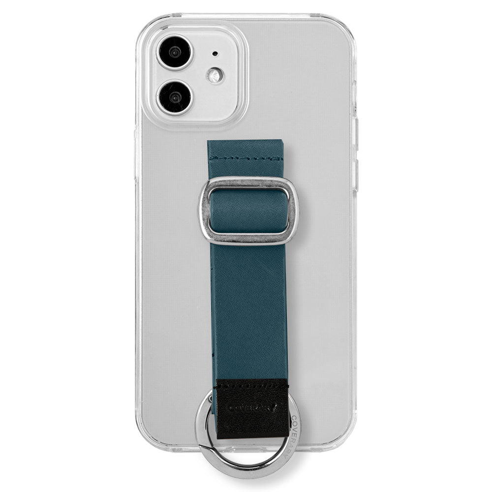 Étui transparent en cuir véritable cuir Tochigi avec ceinture à boucle, étui arrière pour la série Galaxy (type adhésif)