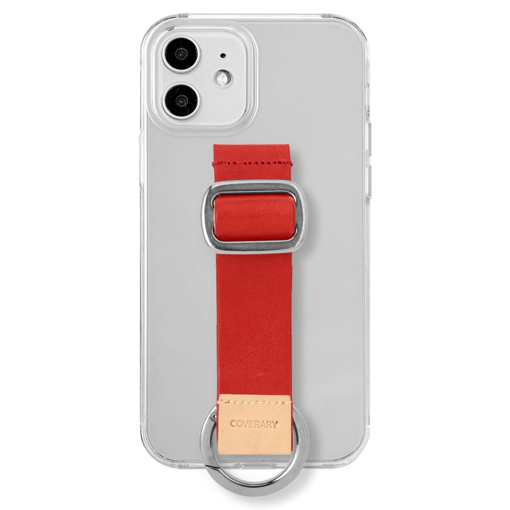 Clear case genuine leather Tochigi leather with buckle belt back case Google Pixel series (adhesive type)