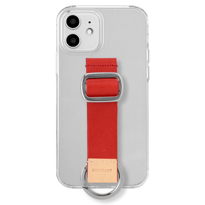 Clear case genuine leather Tochigi leather with buckle belt back case Google Pixel series (adhesive type)