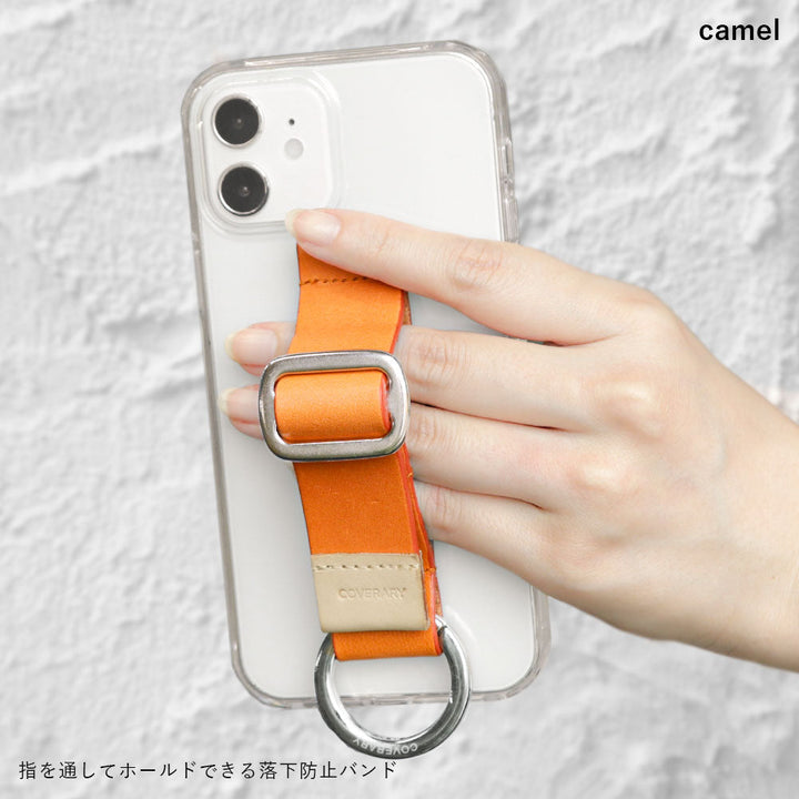 Étui transparent en cuir véritable cuir Tochigi avec ceinture à boucle, étui arrière pour la série Galaxy (type adhésif)