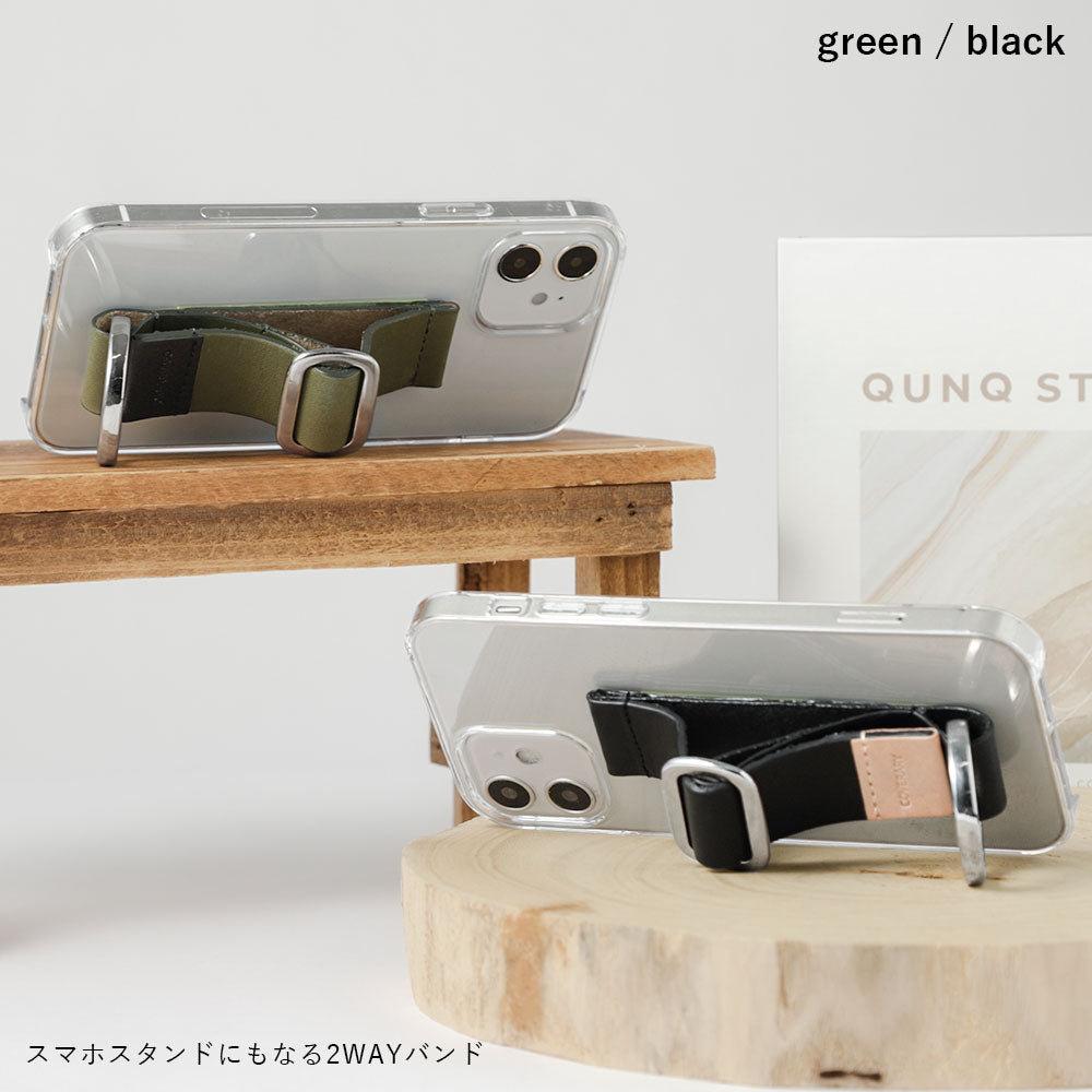 Clear case genuine leather Tochigi leather with buckle belt back case (adhesive type)