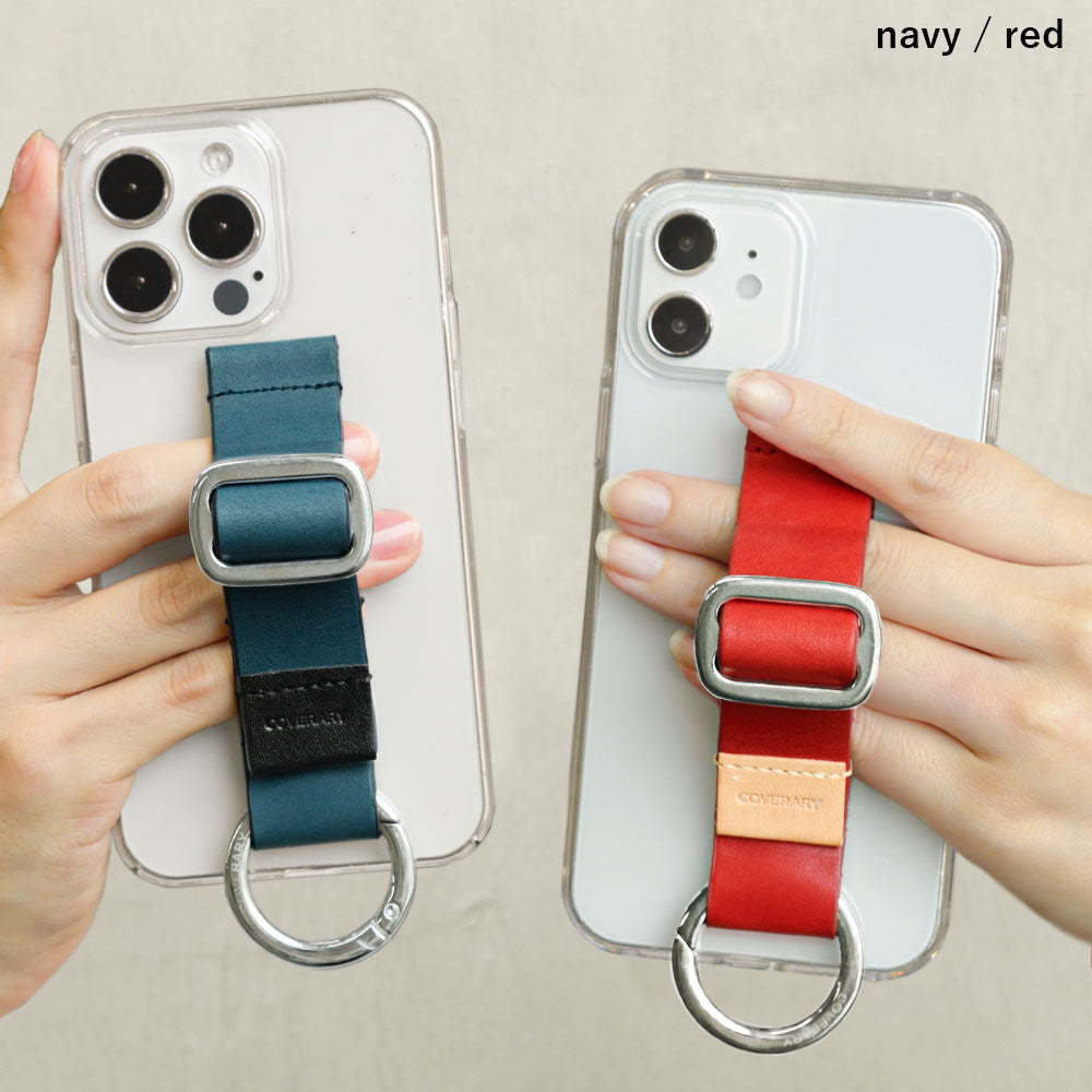 Clear case genuine leather Tochigi leather with buckle belt back case Google Pixel series (adhesive type)