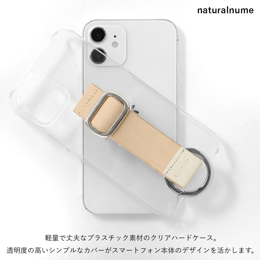 Étui transparent en cuir véritable cuir Tochigi avec ceinture à boucle, étui arrière pour la série Galaxy (type adhésif)