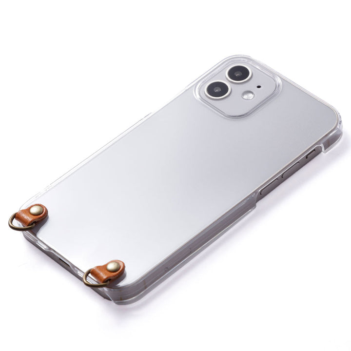 Clear case genuine leather Tochigi leather stainless steel mirror with shoulder strap back case Galaxy series