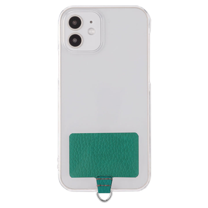 Coque transparente Cuir véritable 32 couleurs Cuir italien grainé Ensemble support arrière