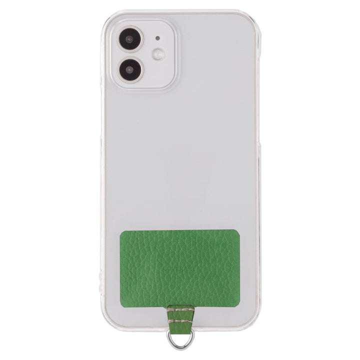 Coque transparente Cuir véritable 32 couleurs Cuir italien grainé Ensemble support arrière