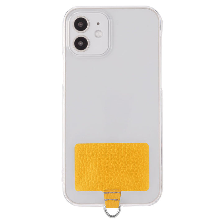 Coque transparente Cuir véritable 32 couleurs Cuir italien grainé Ensemble support arrière