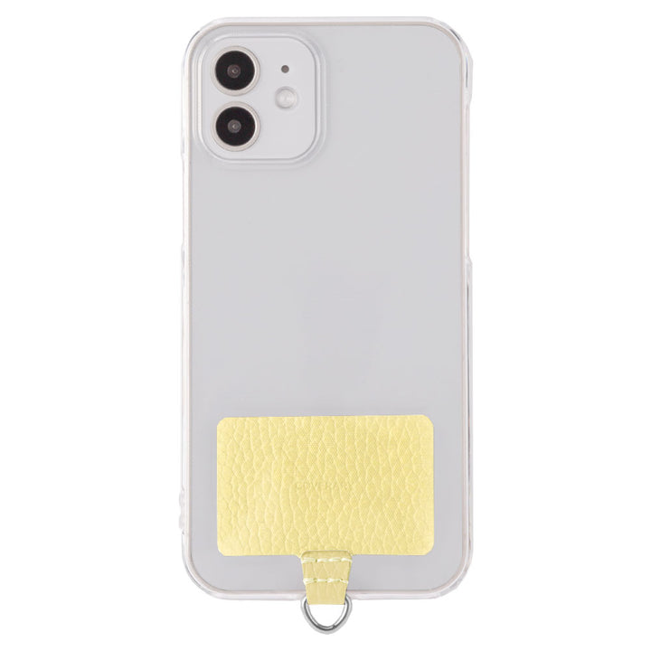 Coque transparente Cuir véritable 32 couleurs Cuir italien grainé Ensemble support arrière