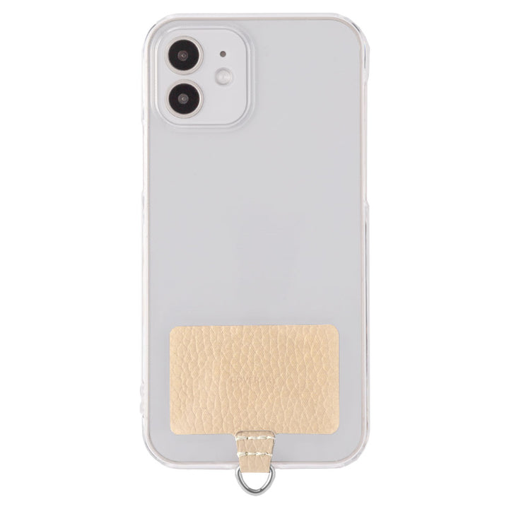 Coque transparente Cuir véritable 32 couleurs Cuir italien grainé Ensemble support arrière