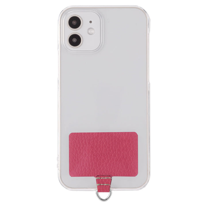 Coque transparente Cuir véritable 32 couleurs Cuir italien grainé Ensemble support arrière