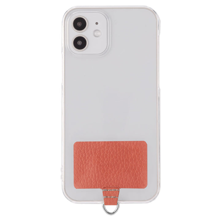 Coque transparente Cuir véritable 32 couleurs Cuir italien grainé Ensemble support arrière