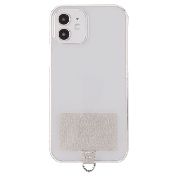Coque transparente Cuir véritable 32 couleurs Cuir italien grainé Ensemble support arrière