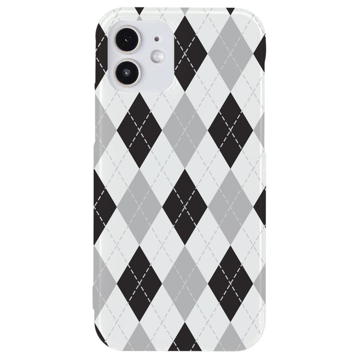 Clear Case Print Argyle Pattern Back Case AQUOS Series