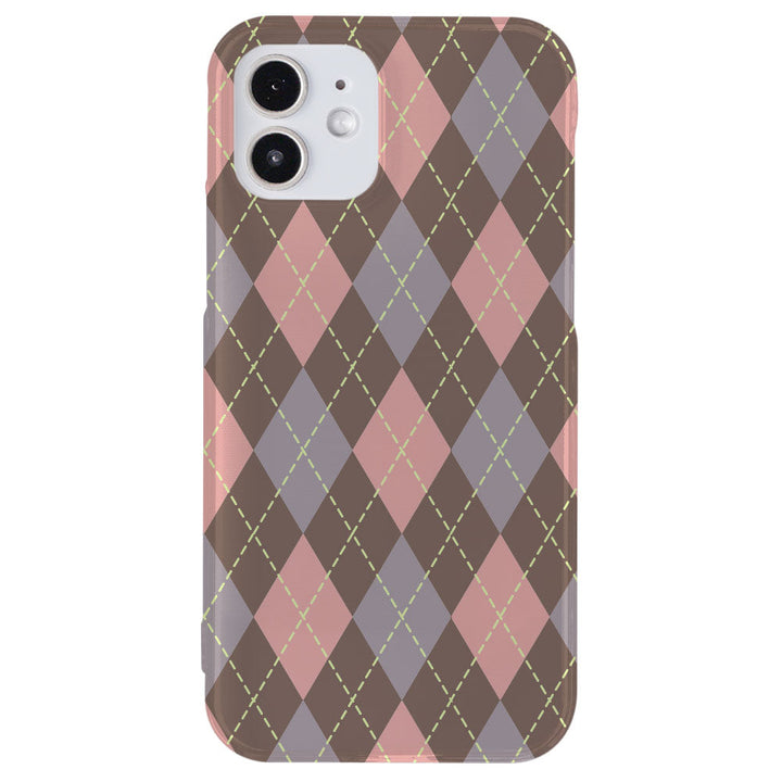 Clear Case Print Argyle Pattern Back Case AQUOS Series