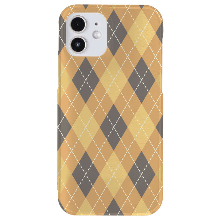 Clear Case Print Argyle Pattern Back Case AQUOS Series