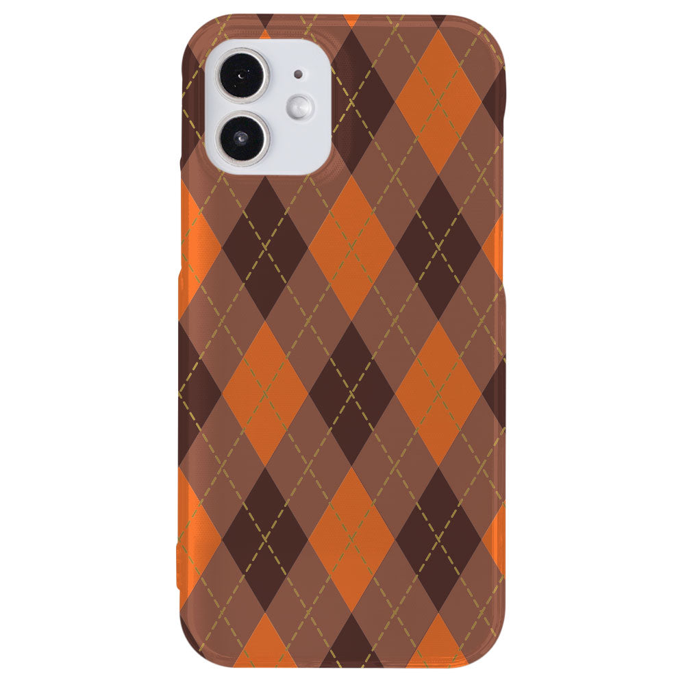 Clear Case Printed Argyle Pattern Back Case Galaxy Series