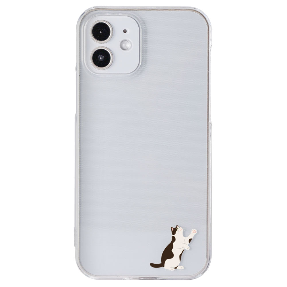Clear Case Print Cat One Point Back Case iPhone Series